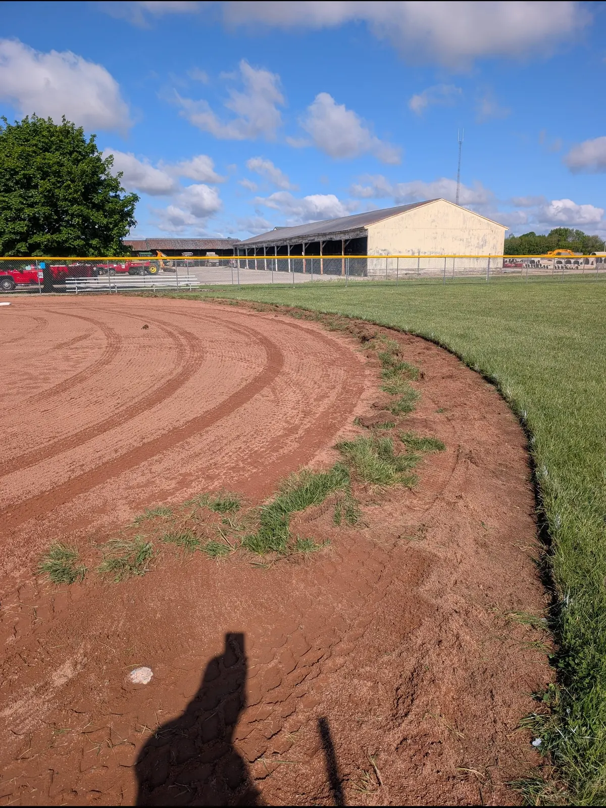 Infield edge re-established along the grass line during a renovation, serving Dayton, OH
