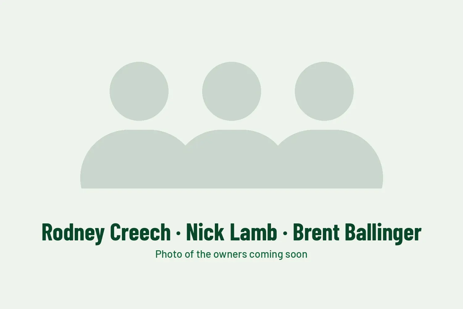 Placeholder for a photo of the owners of Athletic Field Crew